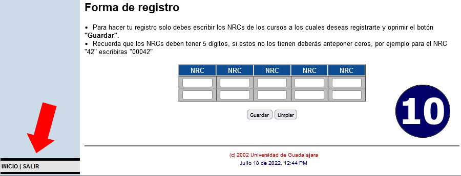 Registro de Materias