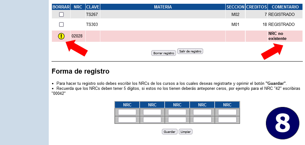 Registro de Materias